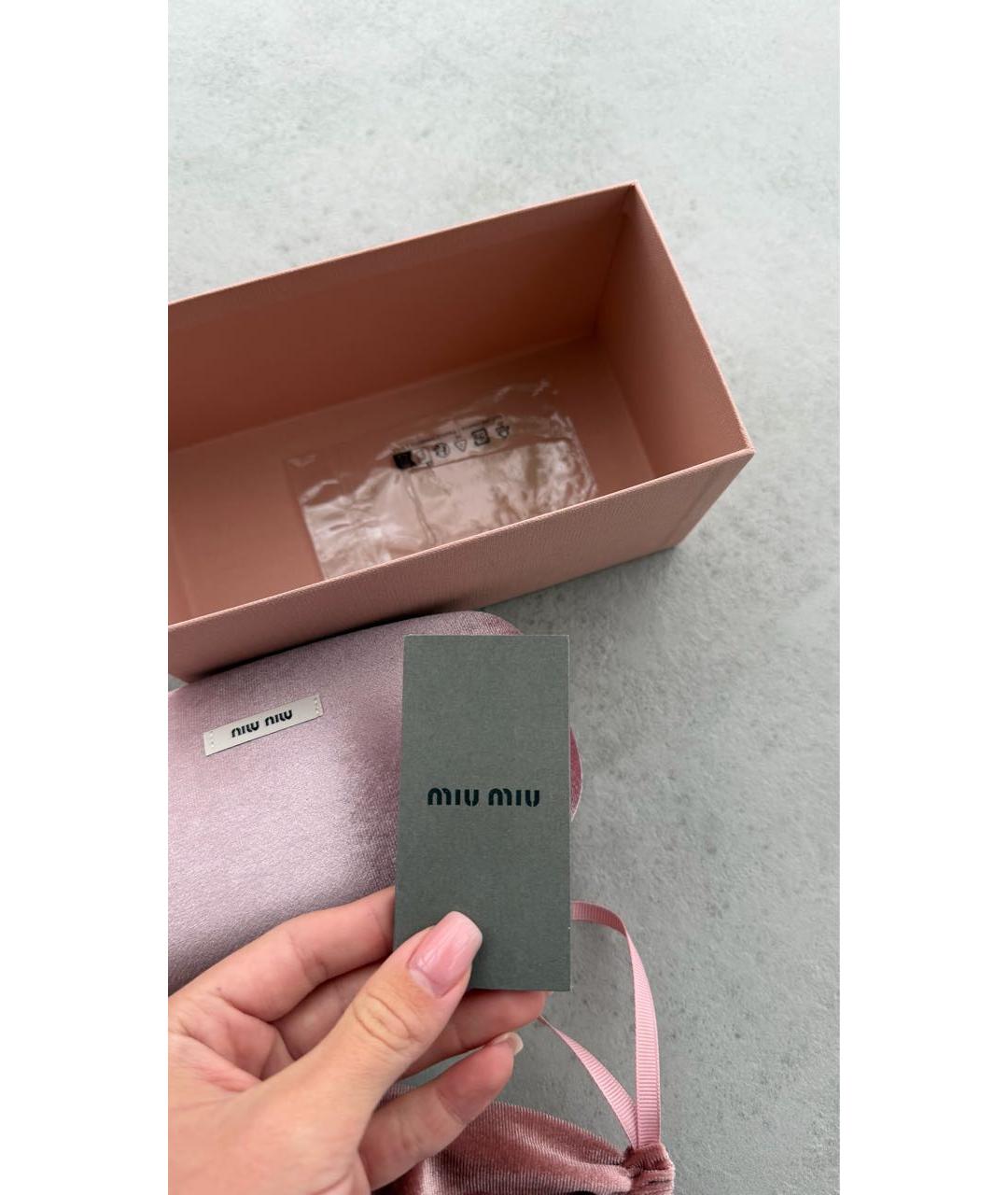 MIU MIU Зеленые пластиковые солнцезащитные очки, фото 6