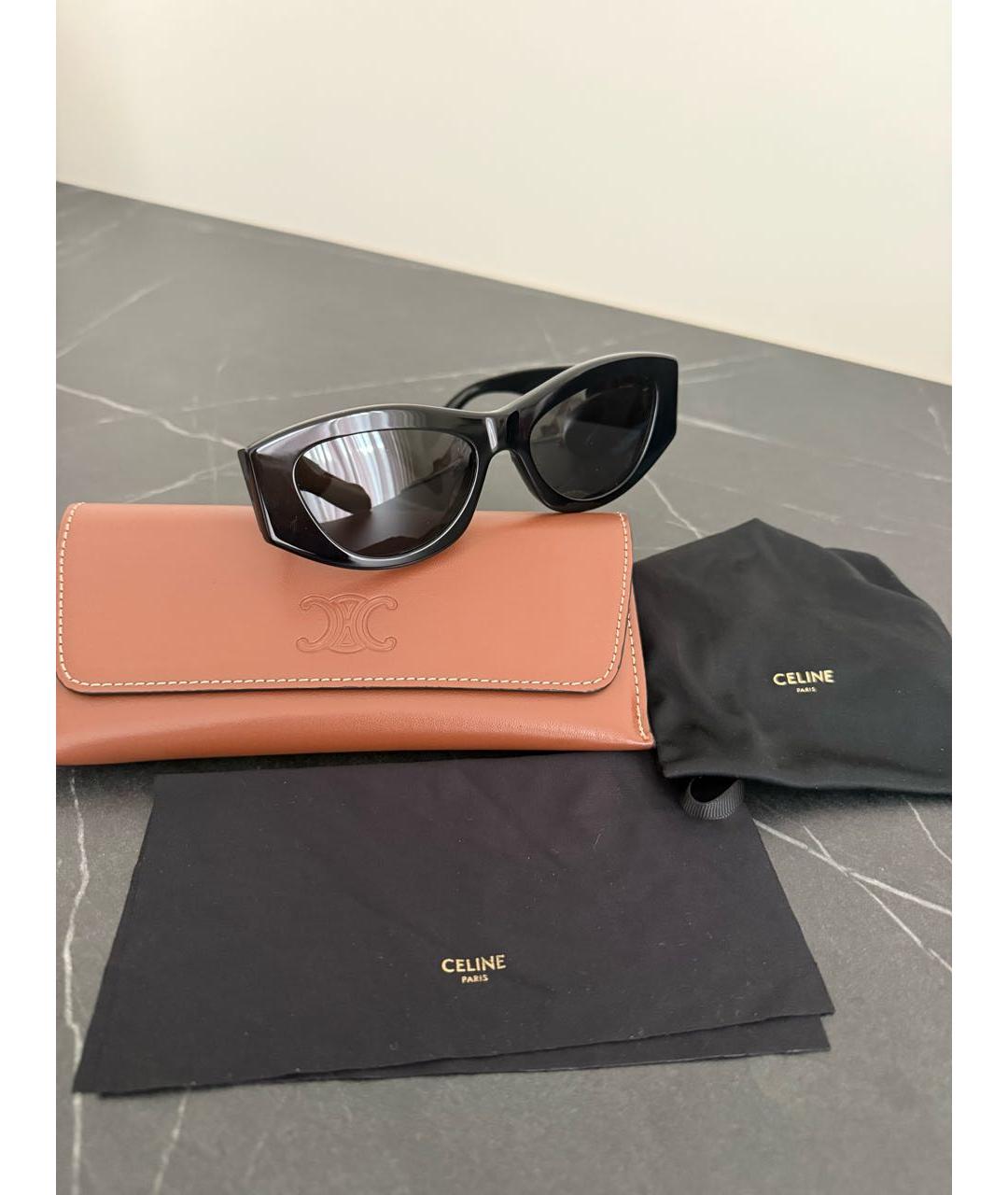 CELINE Черные пластиковые солнцезащитные очки, фото 5