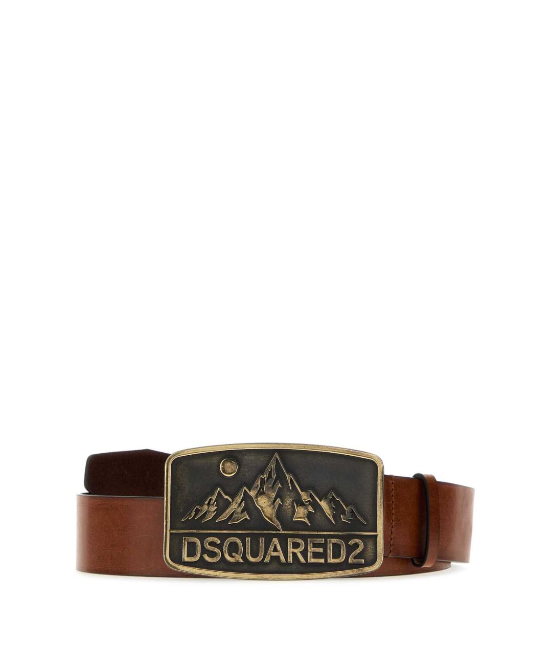 DSQUARED2 Коричневый кожаный ремень, фото 1