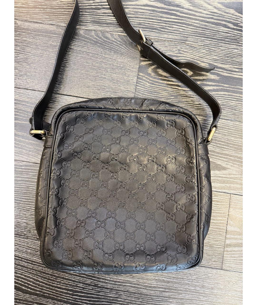 GUCCI Черная кожаная сумка на плечо, фото 4