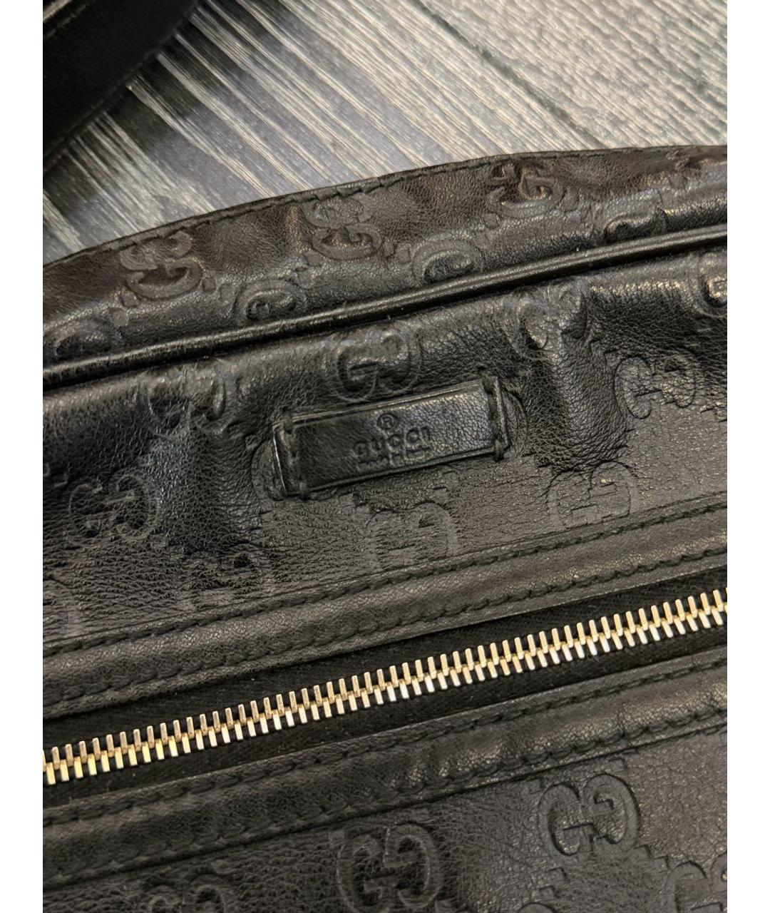 GUCCI Черная кожаная сумка на плечо, фото 3