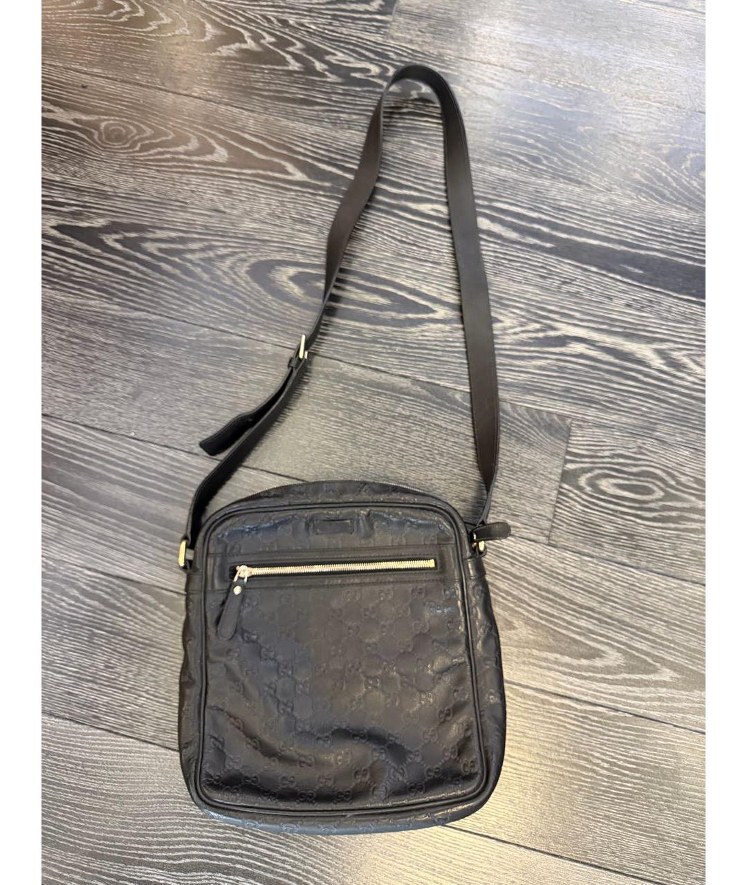 GUCCI Черная кожаная сумка на плечо, фото 2