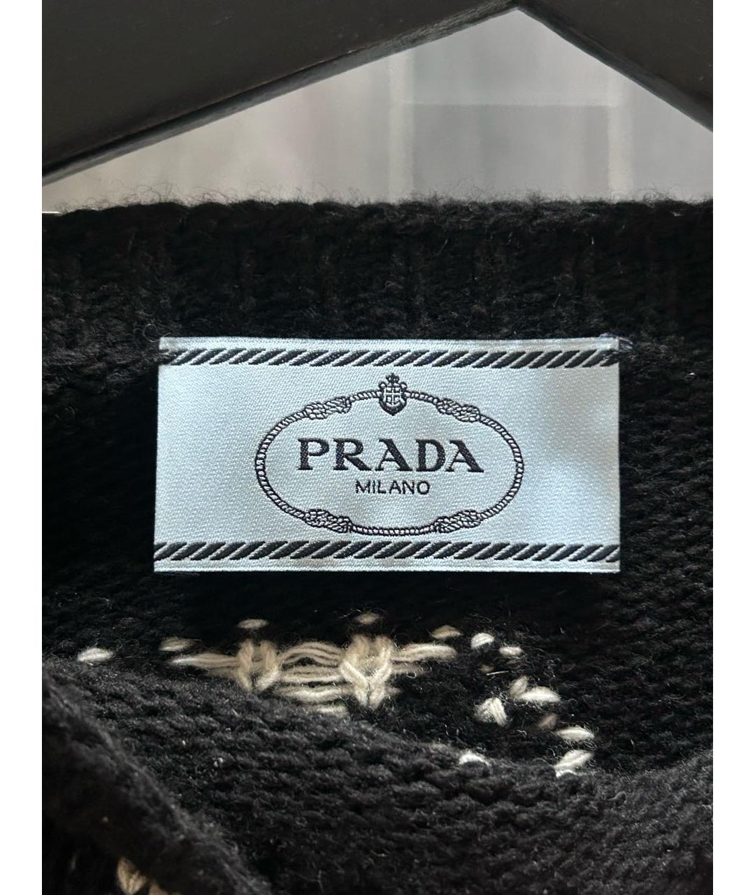 PRADA Черный кашемировый джемпер / свитер, фото 3