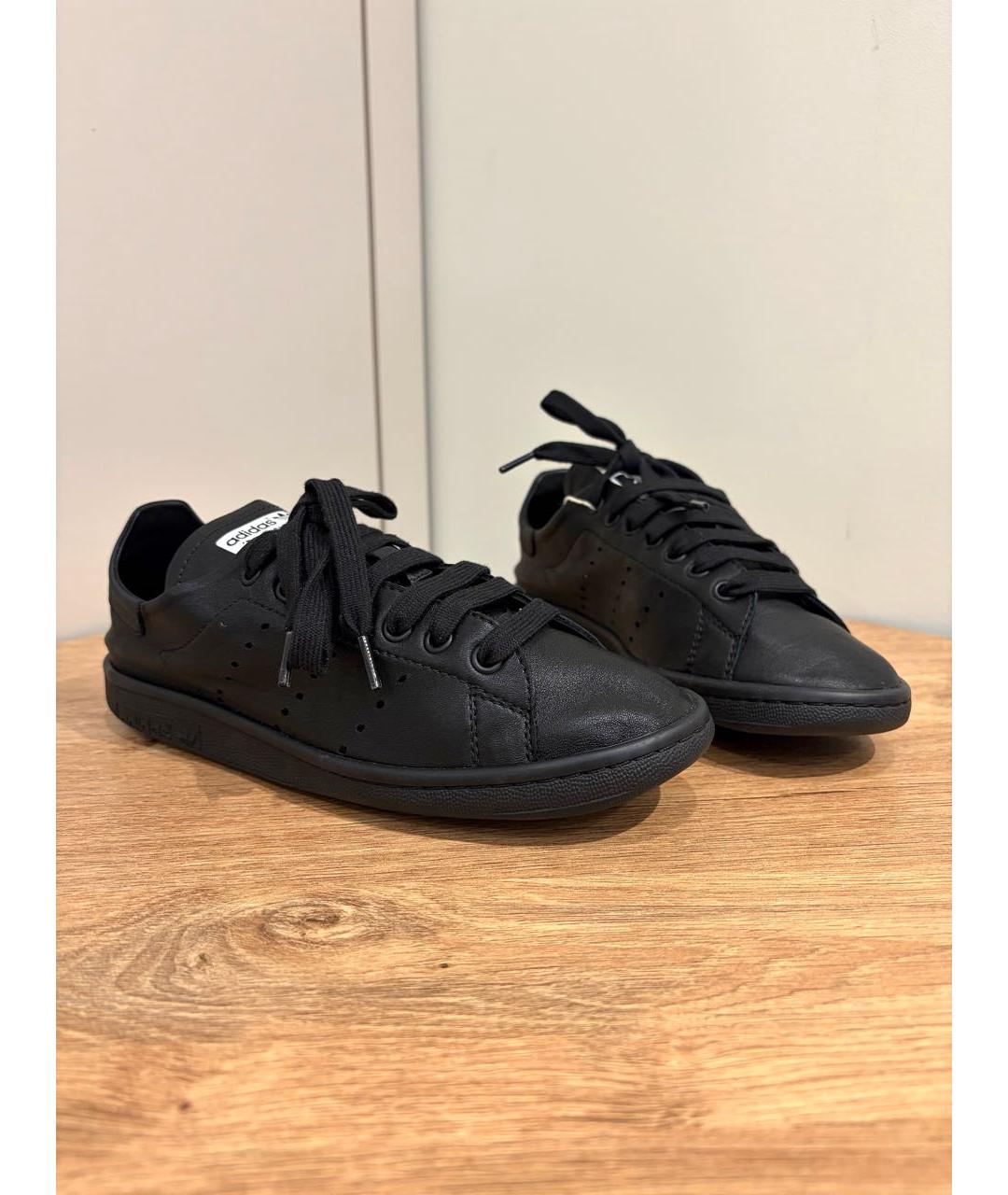 BALENCIAGA Черные кожаные кеды, фото 2