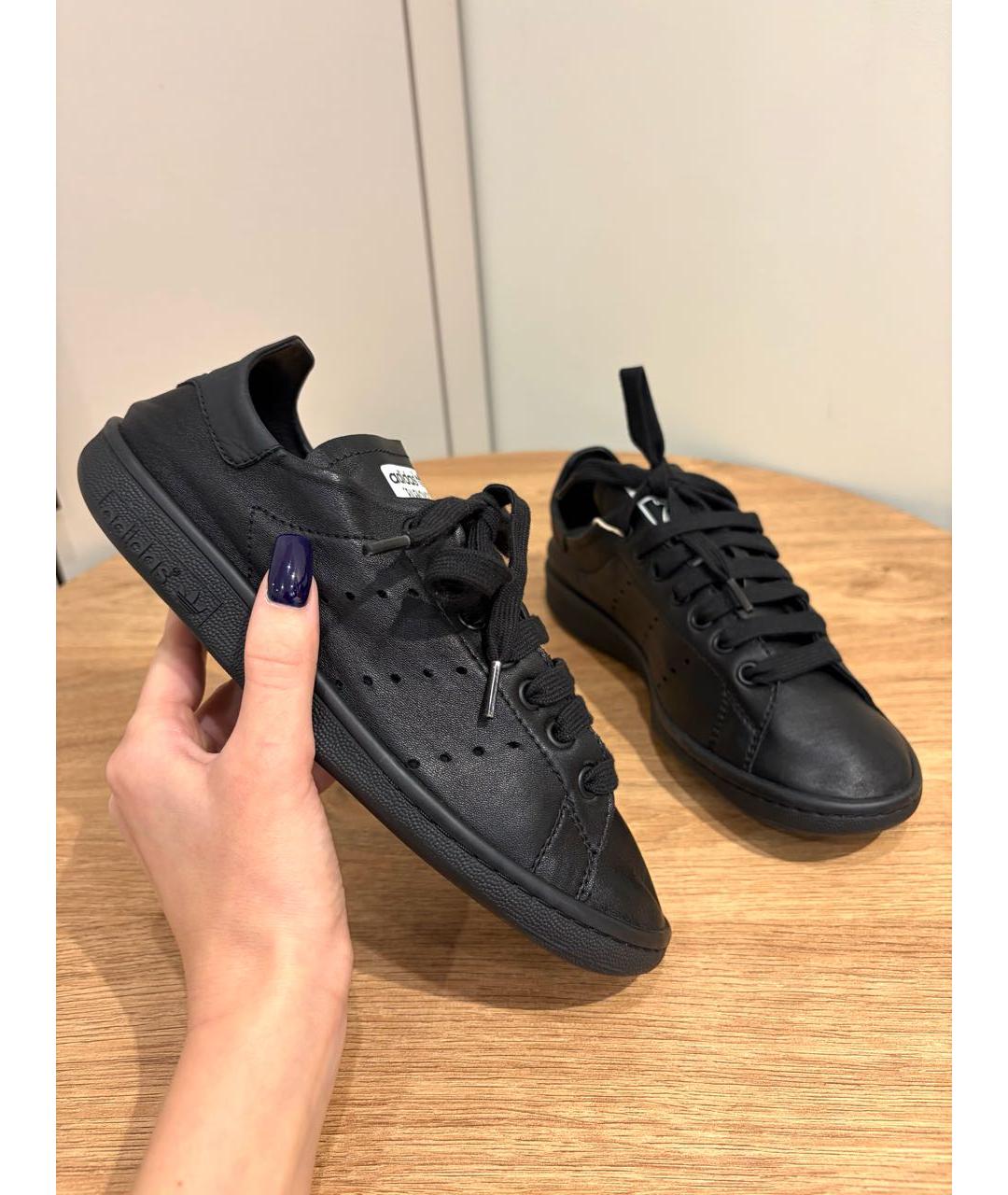 BALENCIAGA Черные кожаные кеды, фото 6