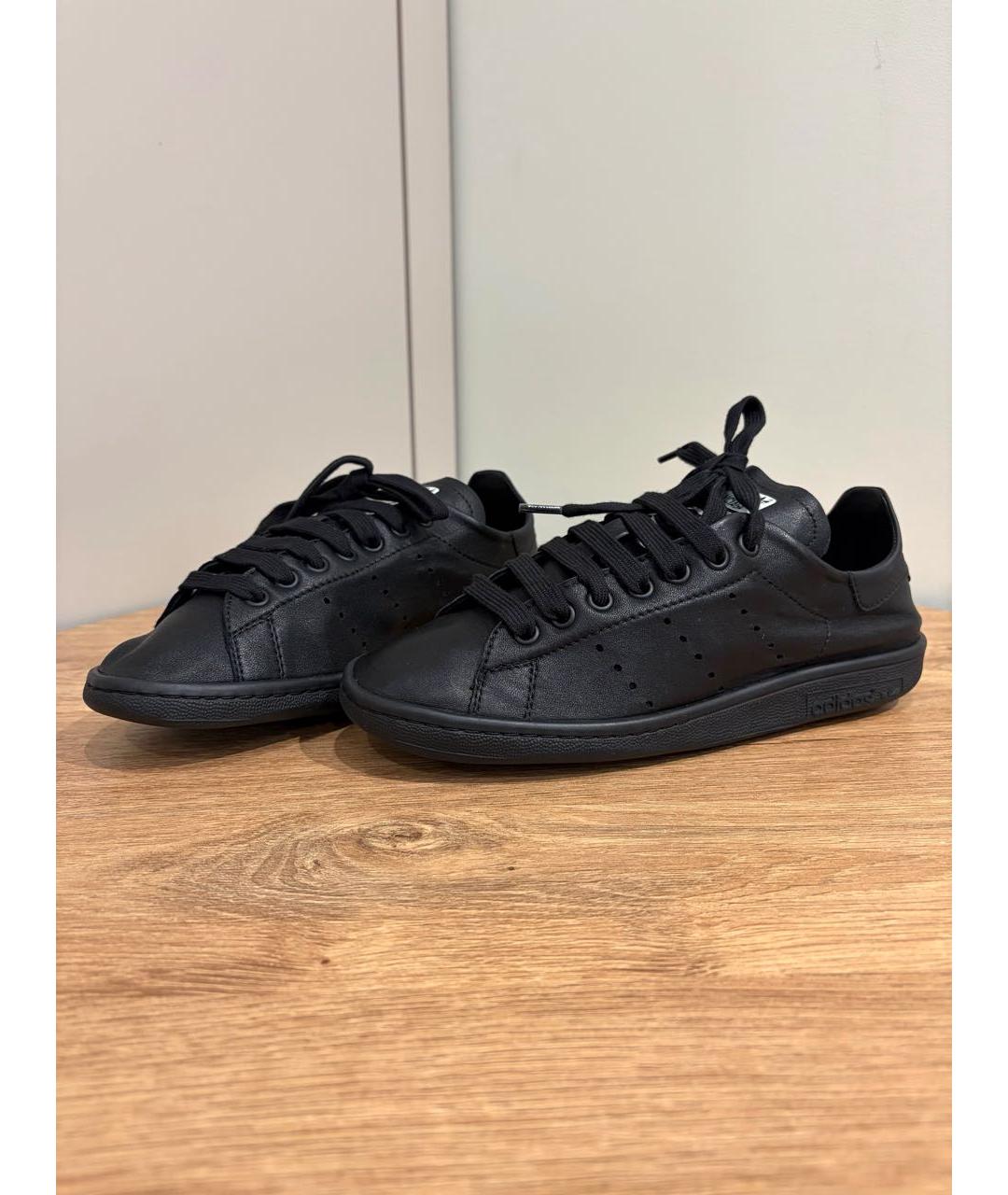 BALENCIAGA Черные кожаные кеды, фото 3