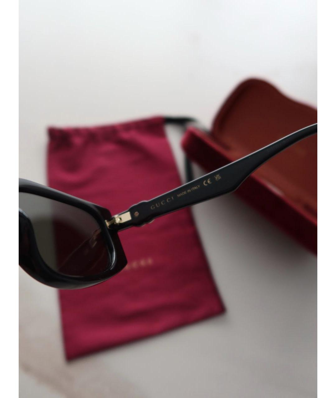 GUCCI Черные пластиковые солнцезащитные очки, фото 7
