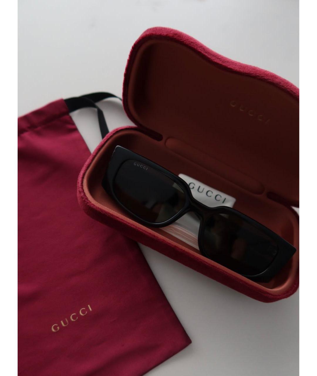 GUCCI Черные пластиковые солнцезащитные очки, фото 4