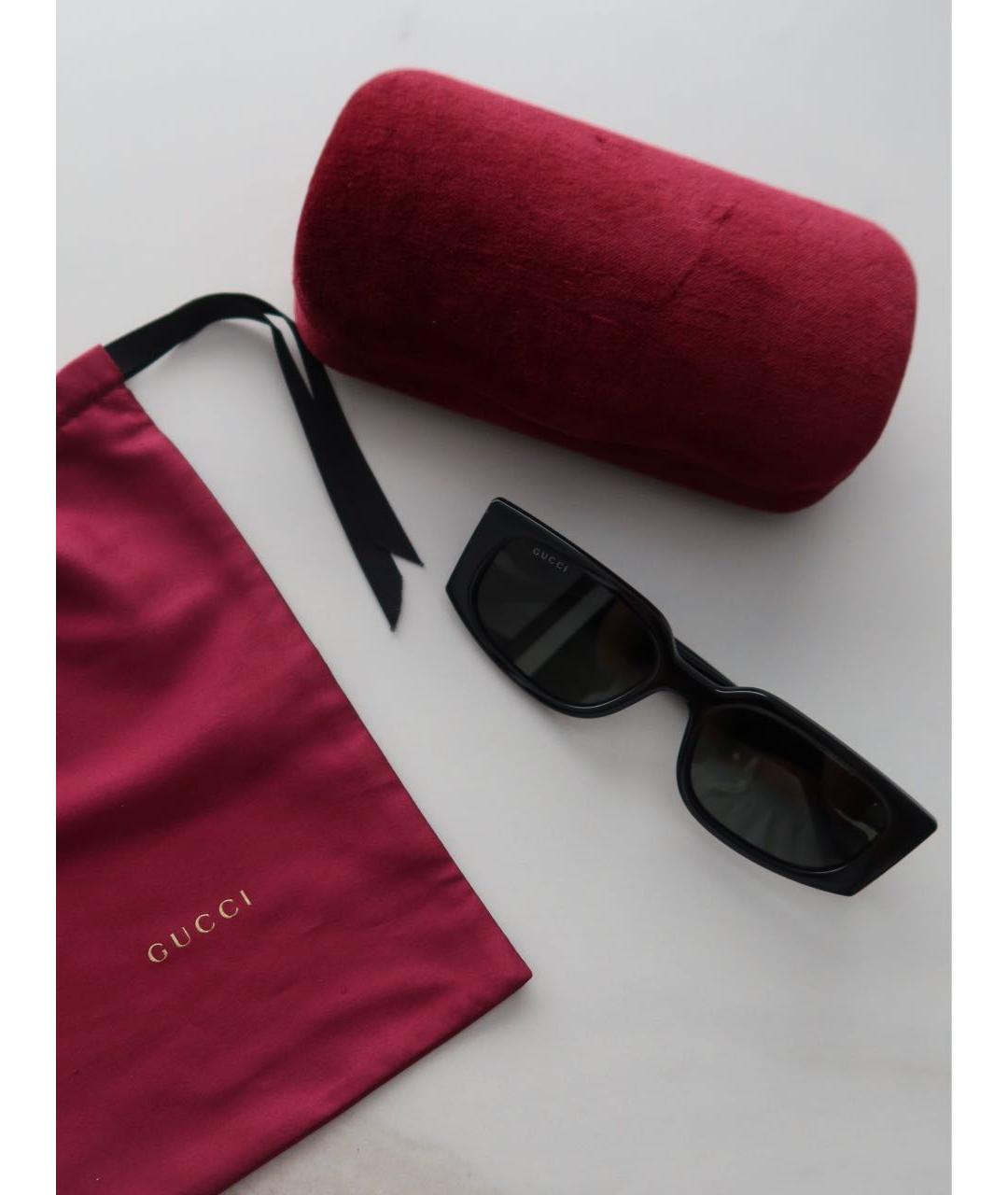 GUCCI Черные пластиковые солнцезащитные очки, фото 5