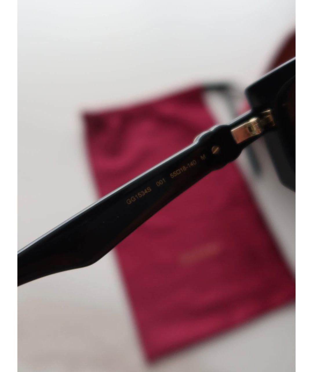 GUCCI Черные пластиковые солнцезащитные очки, фото 8