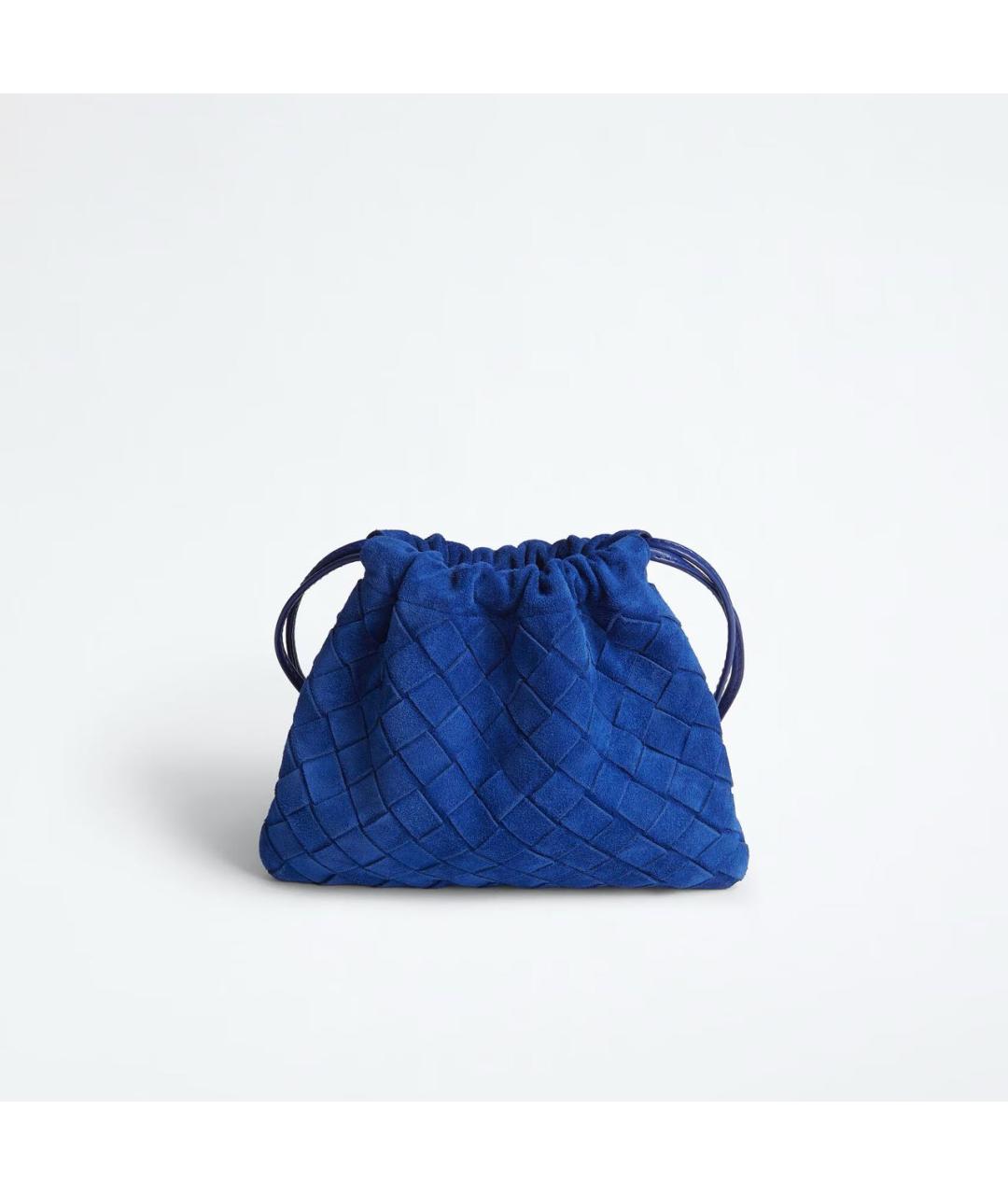 BOTTEGA VENETA Синяя замшевая сумка через плечо, фото 3
