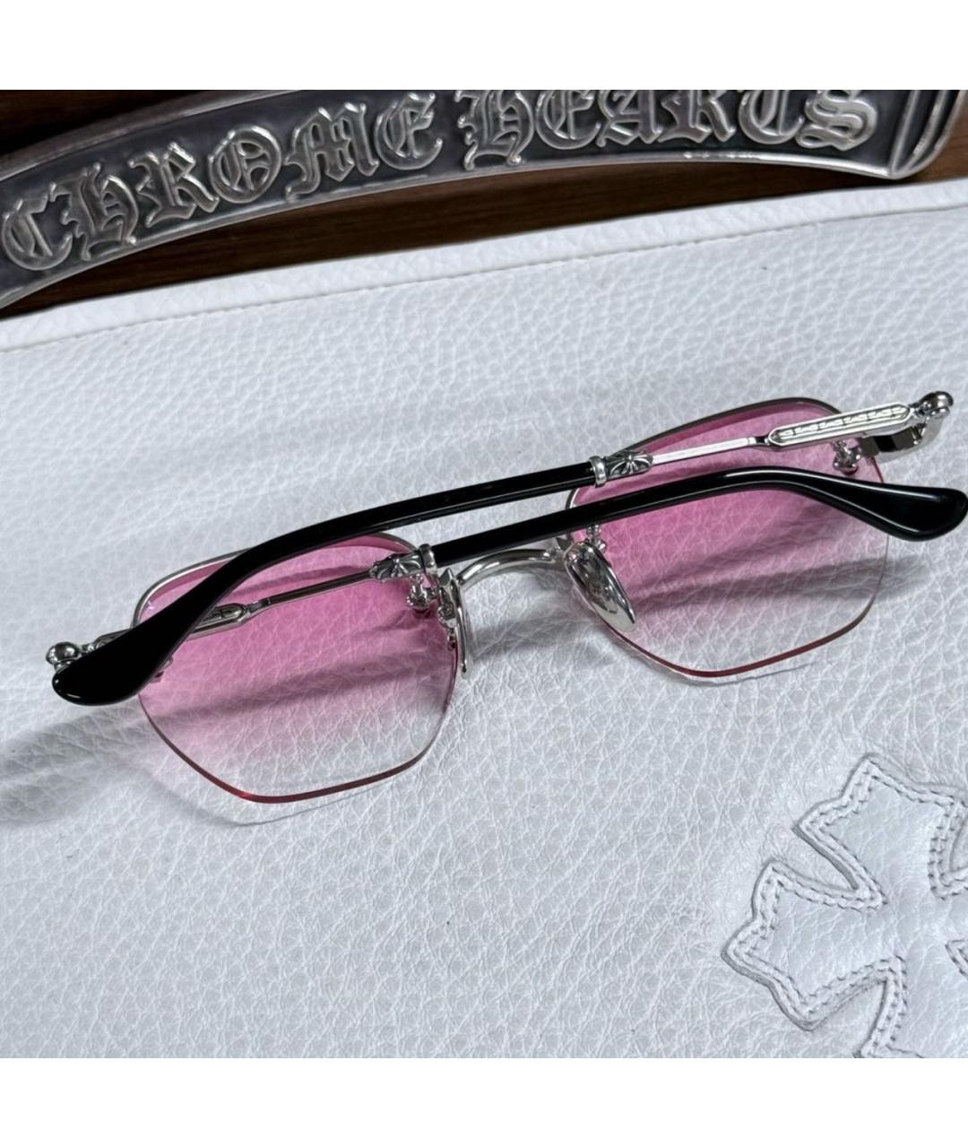CHROME HEARTS Серебряные металлические солнцезащитные очки, фото 4