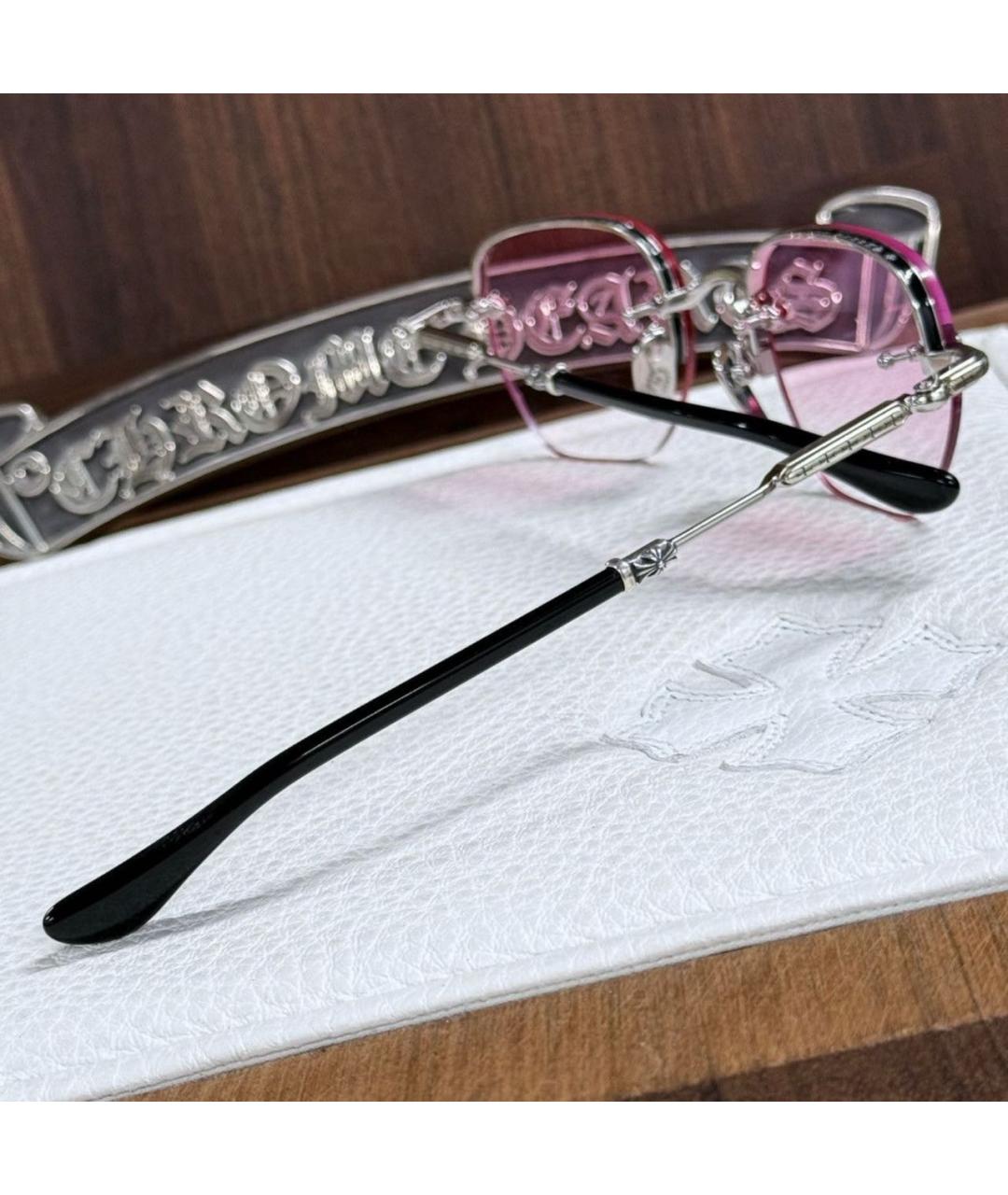 CHROME HEARTS Серебряные металлические солнцезащитные очки, фото 5