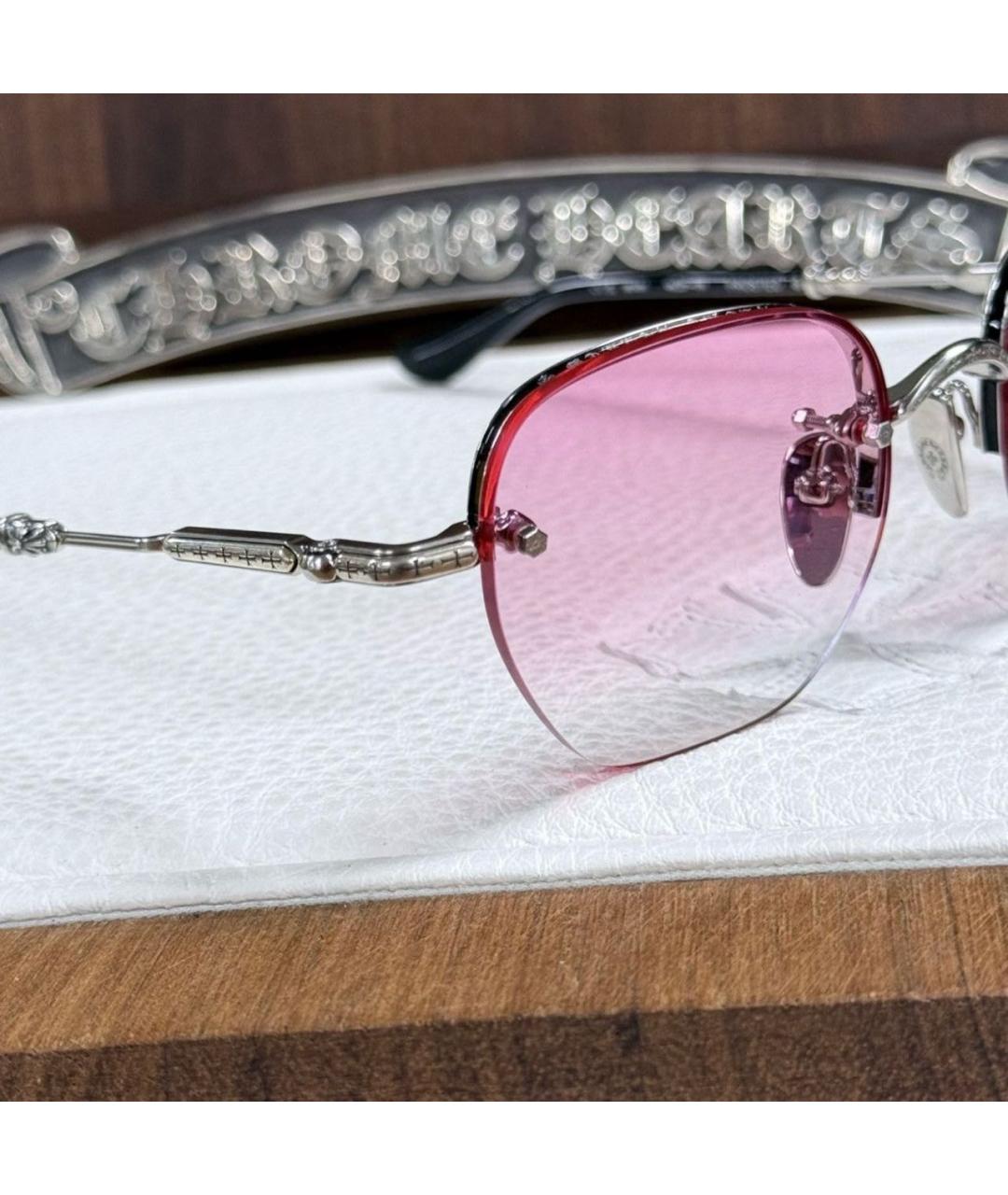 CHROME HEARTS Серебряные металлические солнцезащитные очки, фото 3