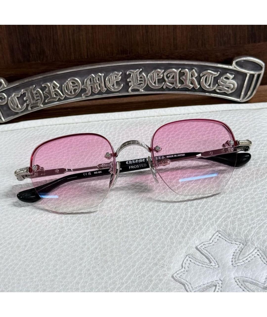 CHROME HEARTS Серебряные металлические солнцезащитные очки, фото 6