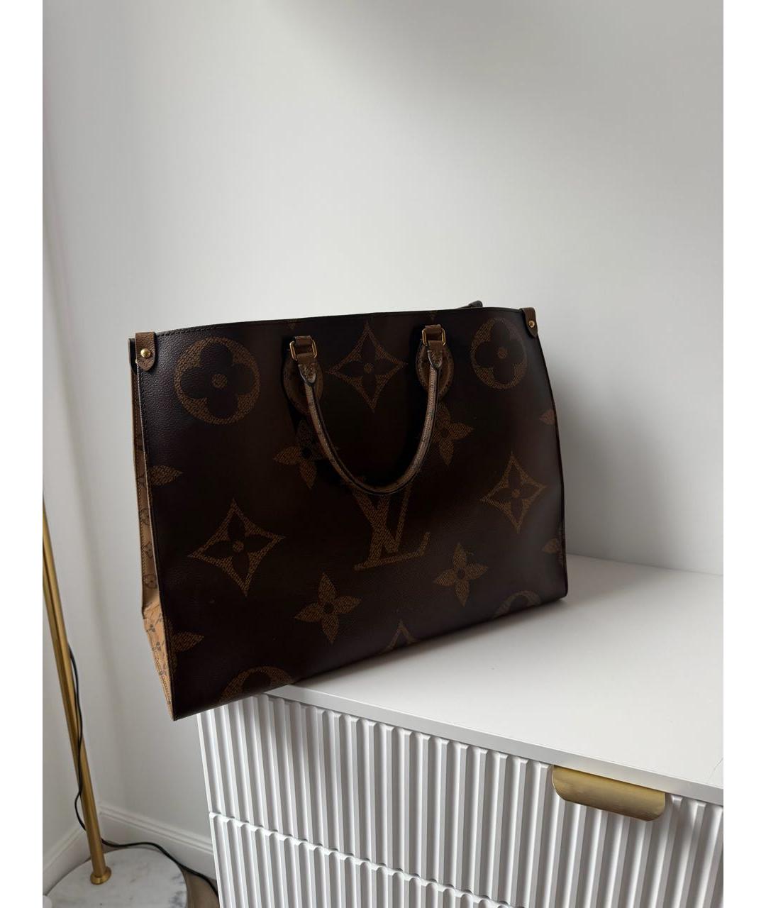 LOUIS VUITTON Коричневая кожаная дорожная/спортивная сумка, фото 5