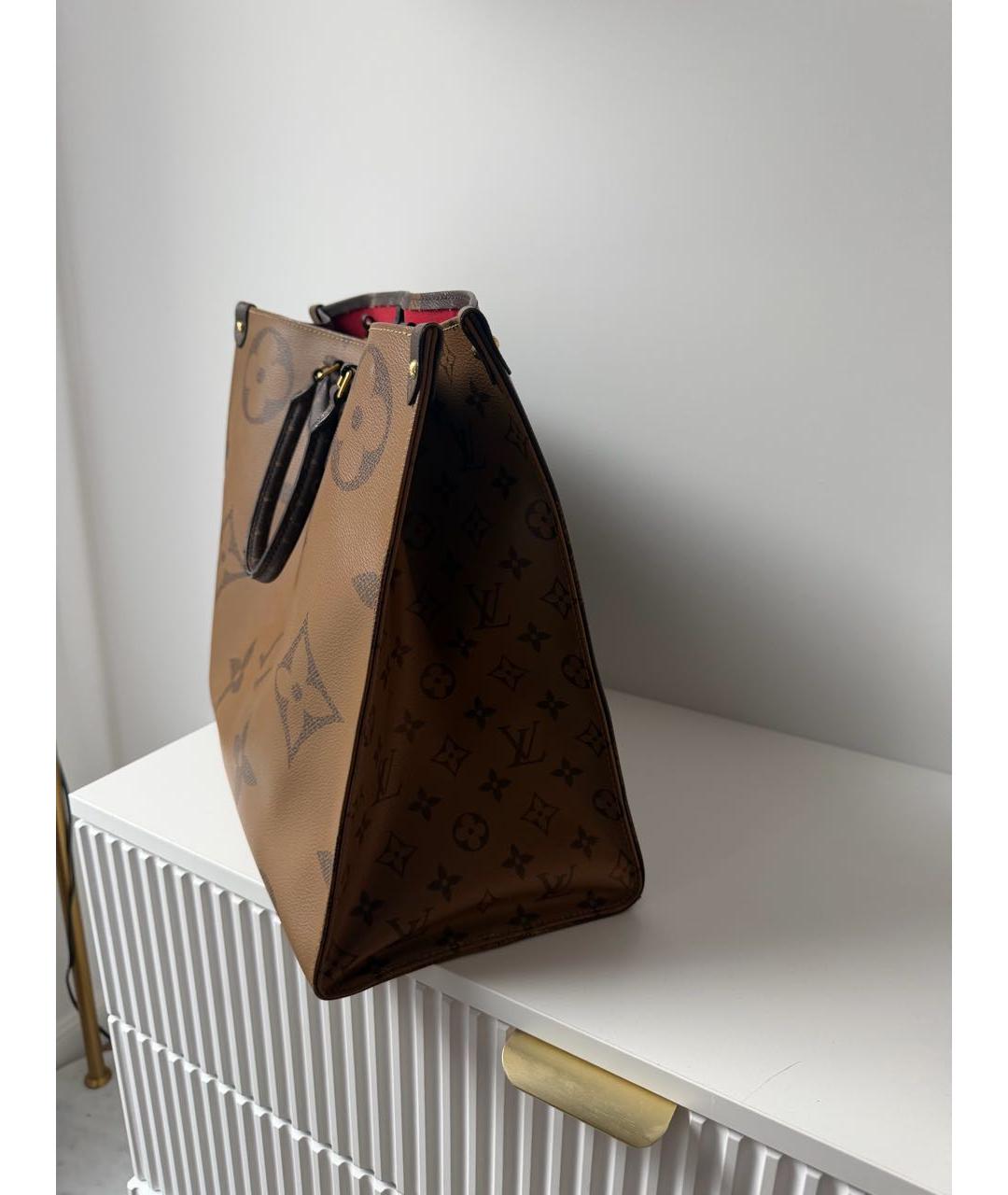 LOUIS VUITTON Коричневая кожаная дорожная/спортивная сумка, фото 2