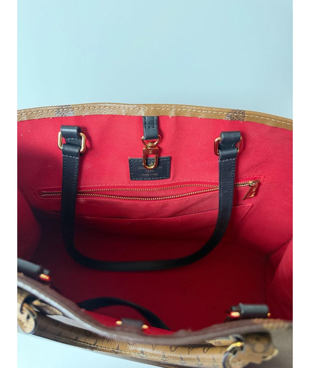 LOUIS VUITTON Коричневая кожаная дорожная/спортивная сумка, фото 4