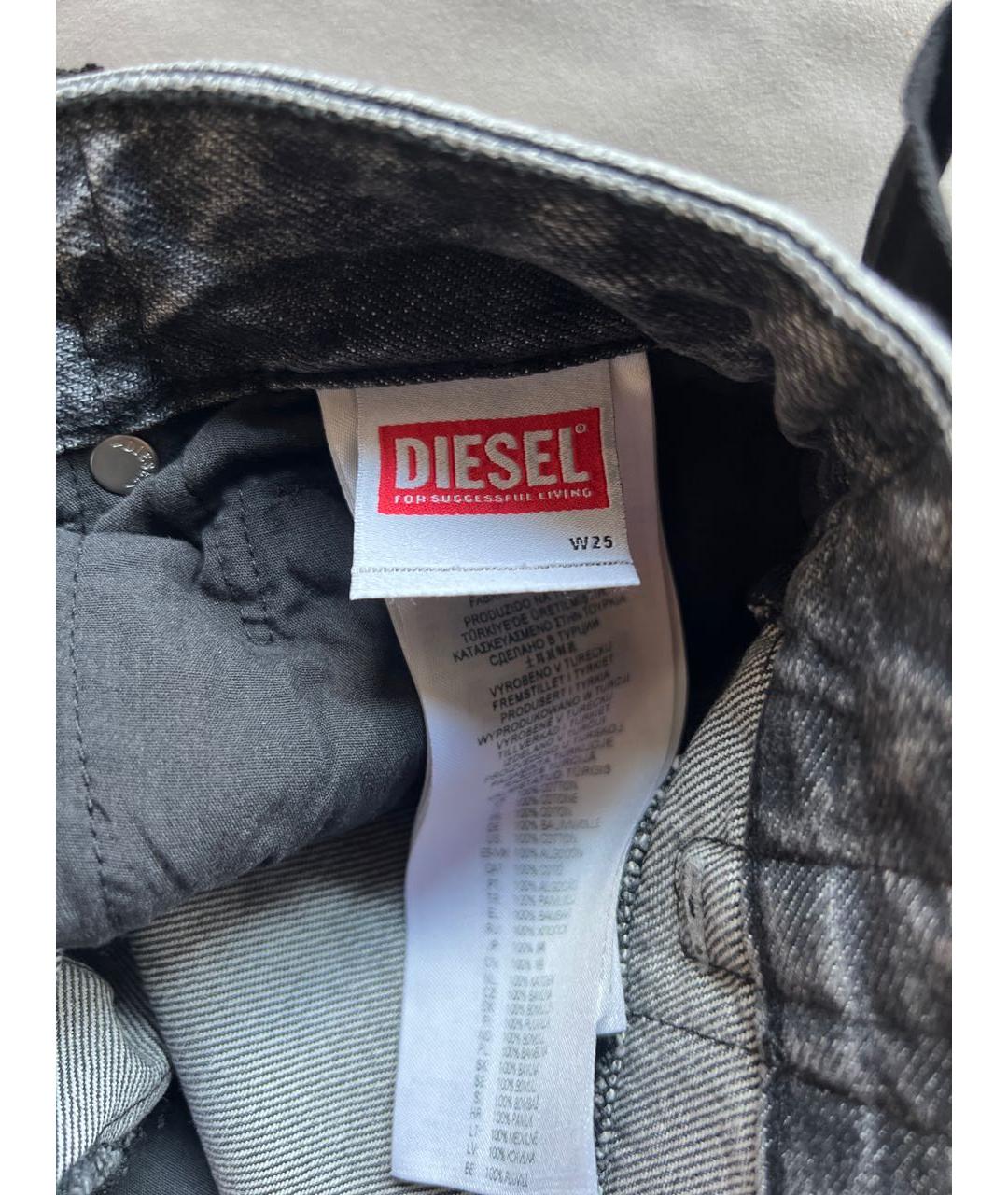DIESEL Черная деним юбка макси, фото 6