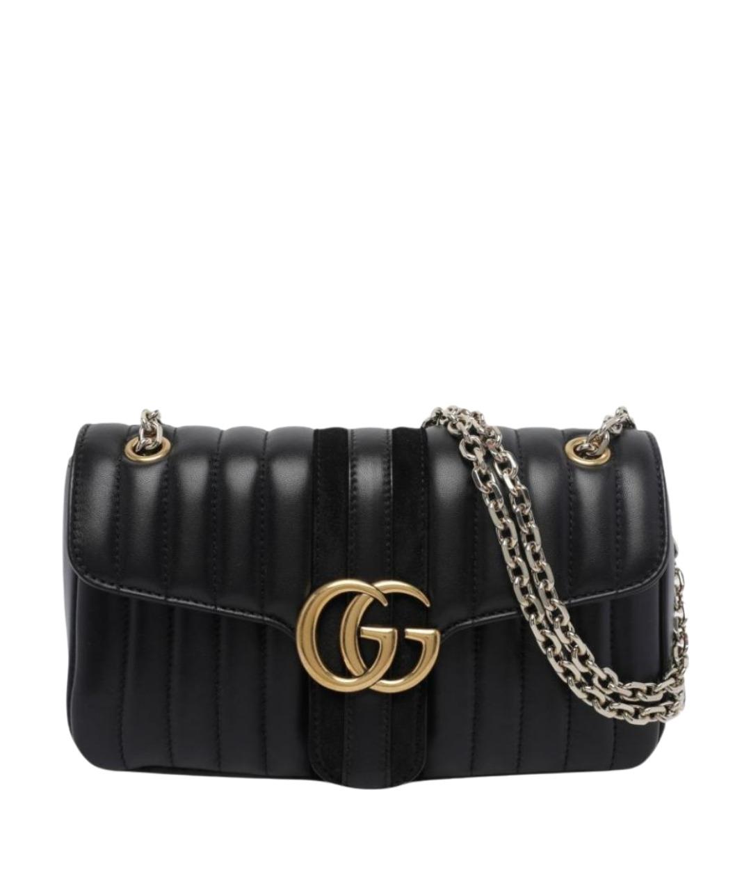GUCCI Черная кожаная сумка через плечо, фото 1
