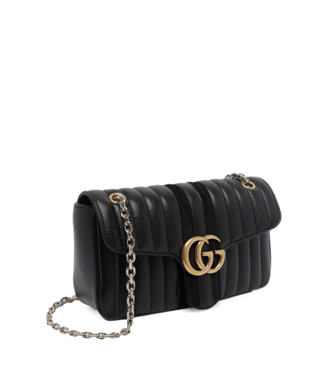 GUCCI Черная кожаная сумка через плечо, фото 2