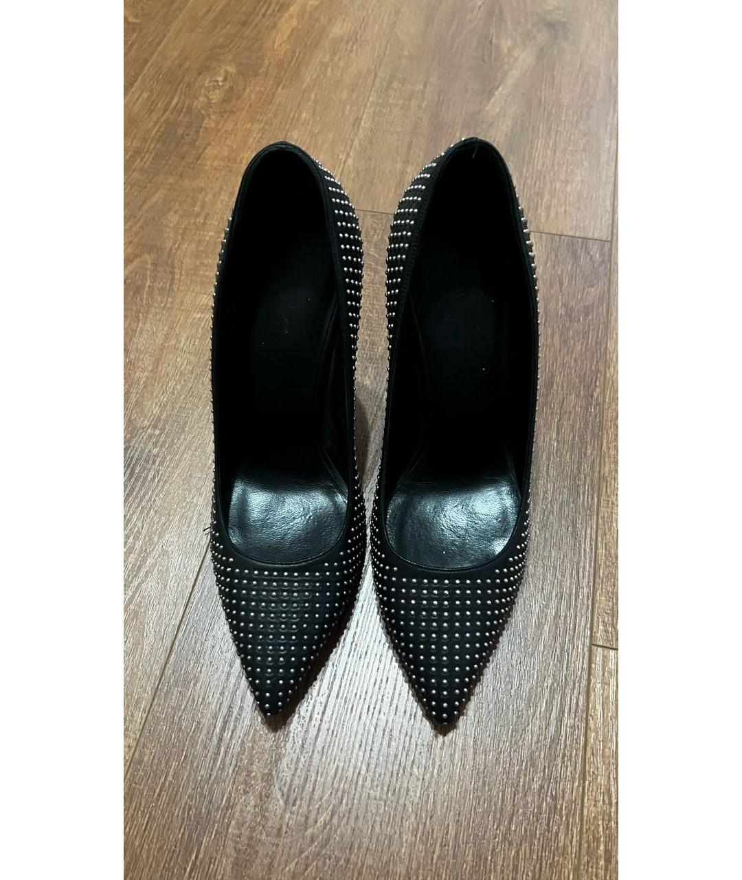 SAINT LAURENT Черные кожаные туфли, фото 2