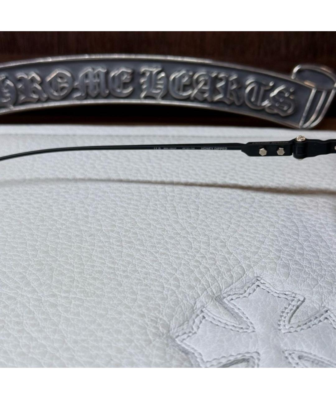 CHROME HEARTS Черные металлические солнцезащитные очки, фото 5