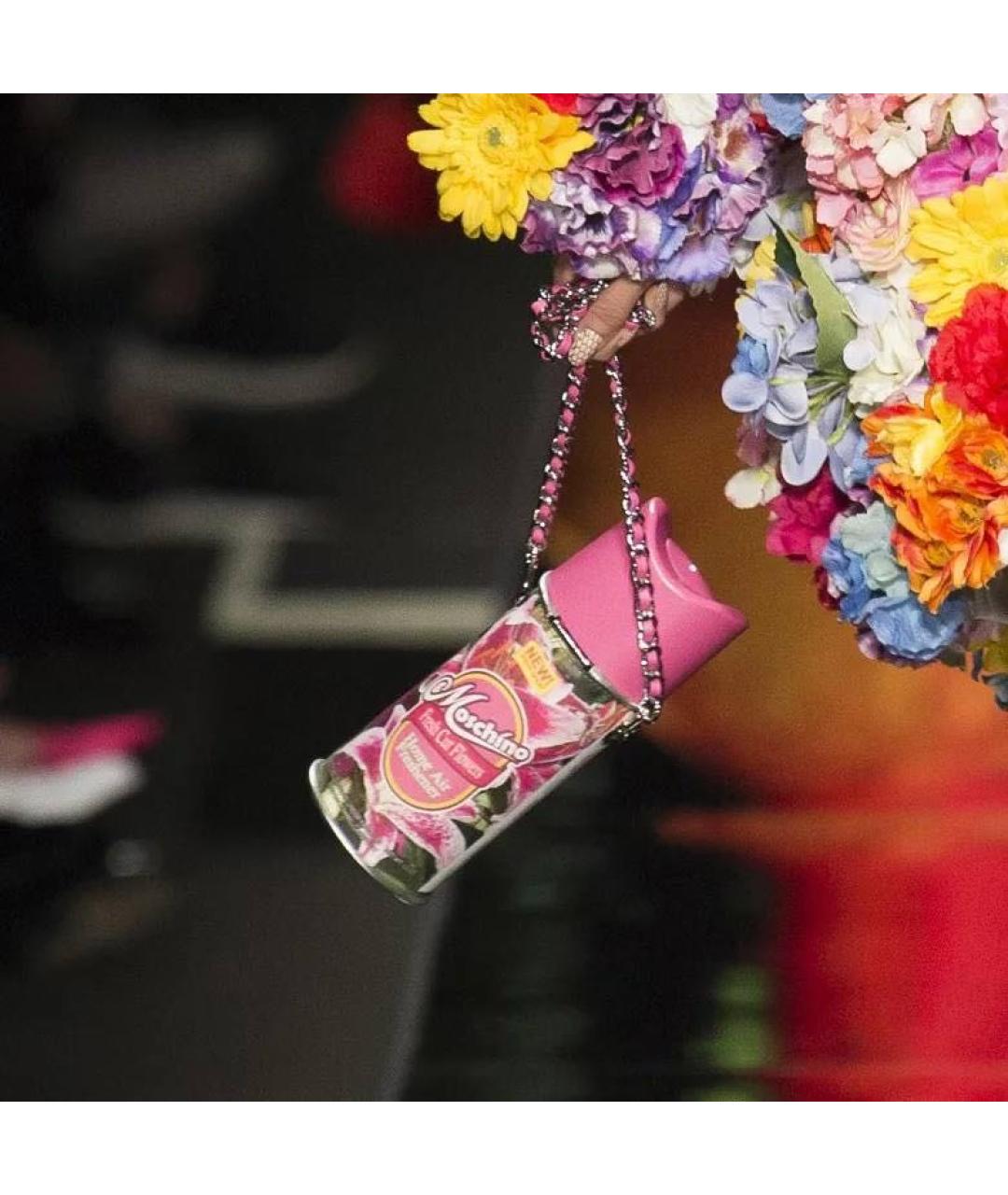 MOSCHINO Розовая кожаная сумка через плечо, фото 7