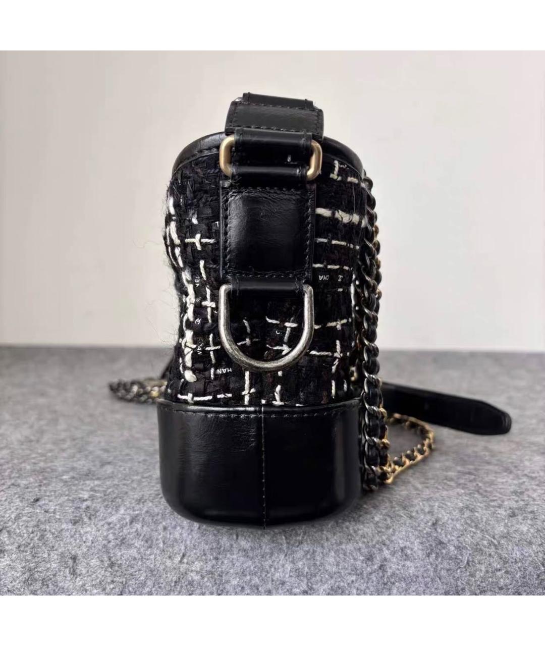 CHANEL Черная твидовая сумка через плечо, фото 3