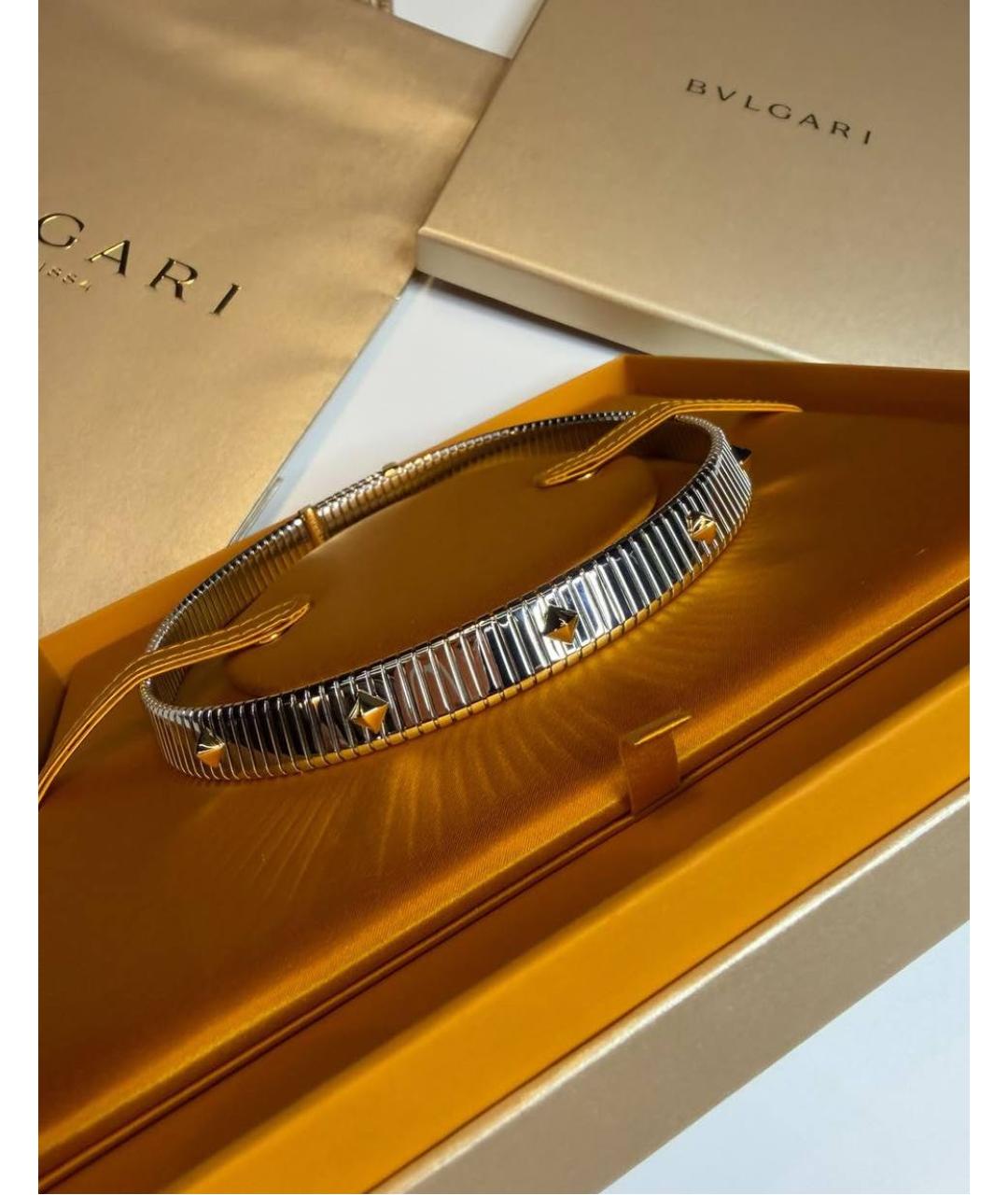 BVLGARI Серебряное колье из желтого золота, фото 4