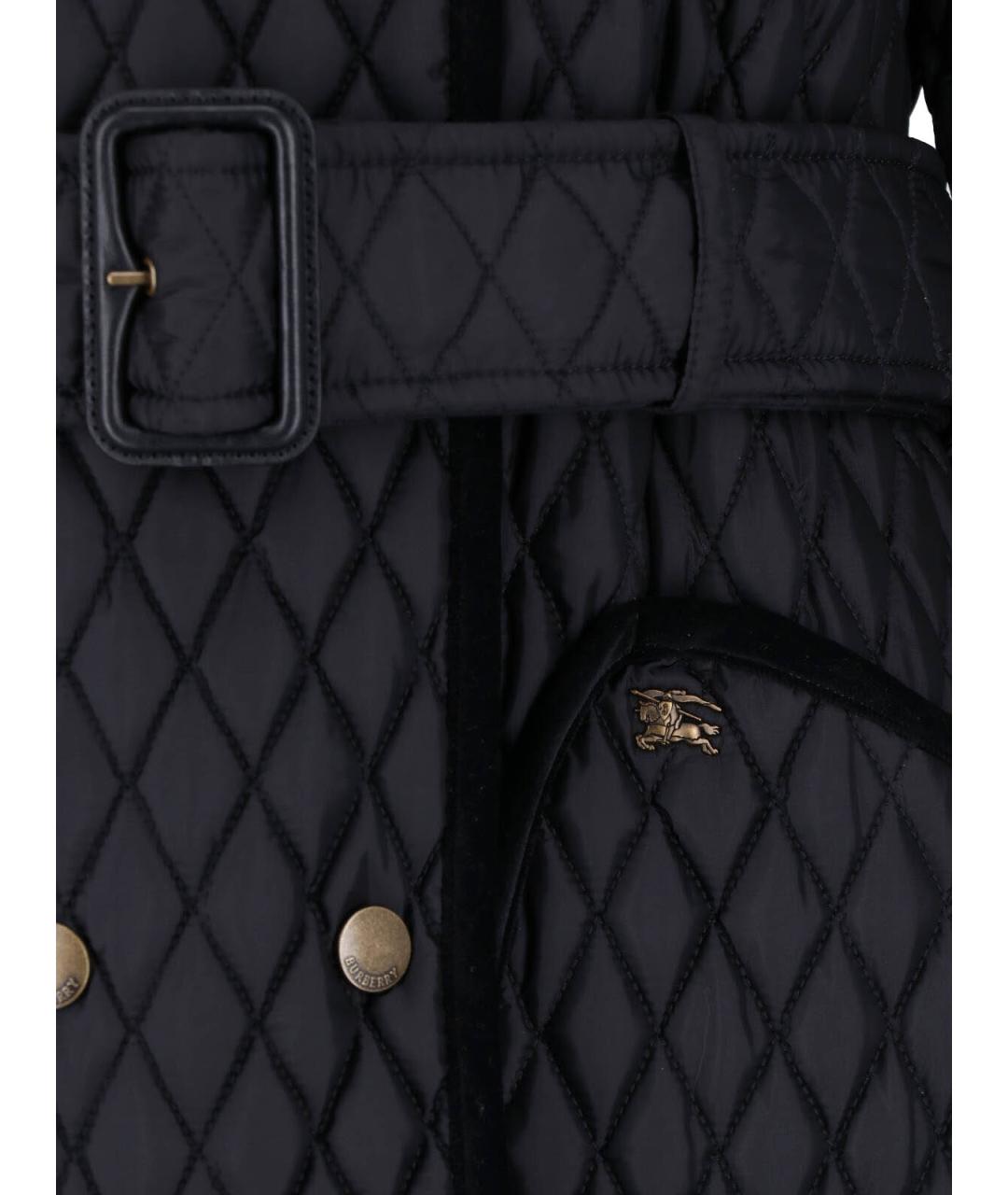 BURBERRY Черная полиамидовая куртка, фото 4