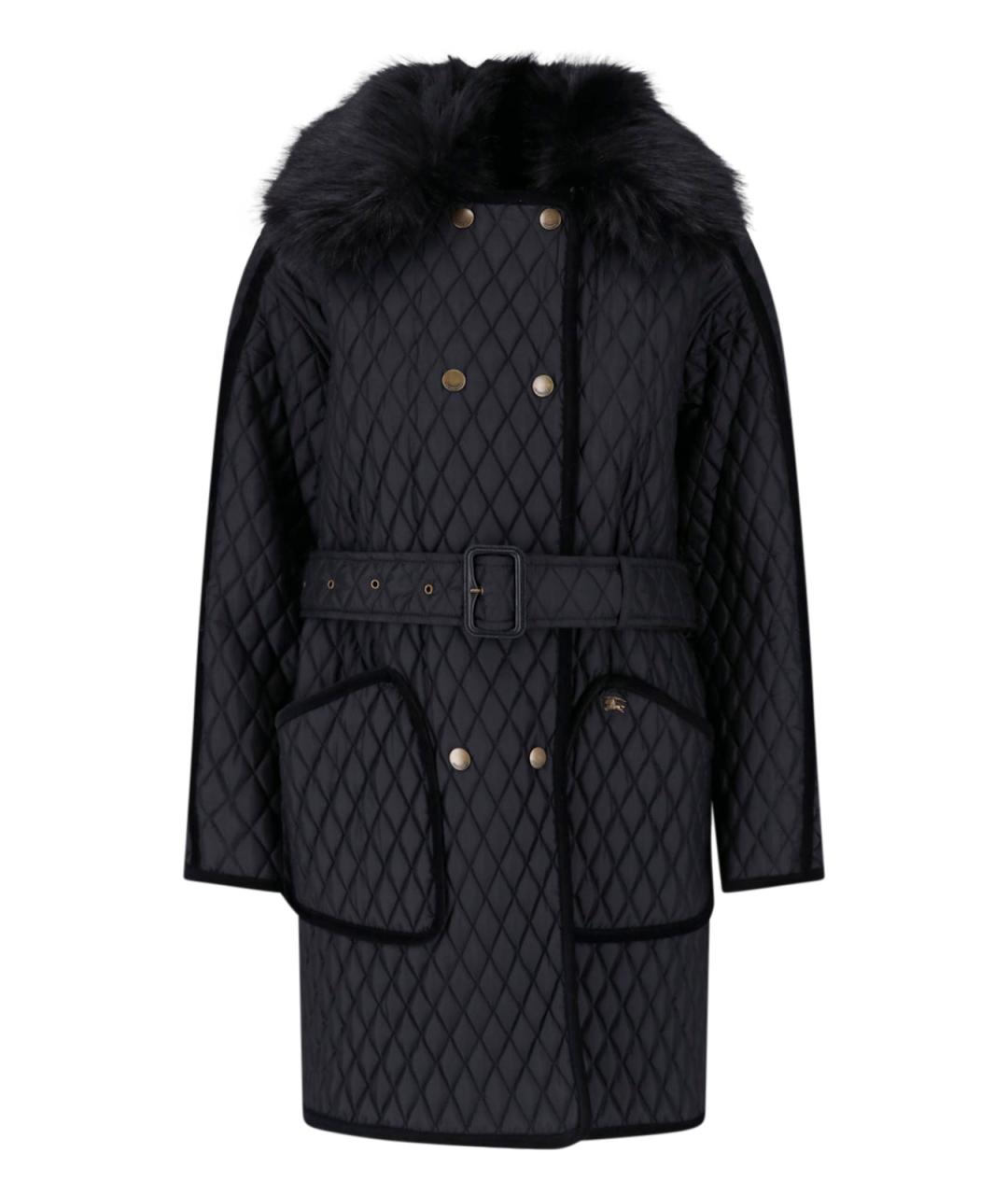 BURBERRY Черная полиамидовая куртка, фото 2
