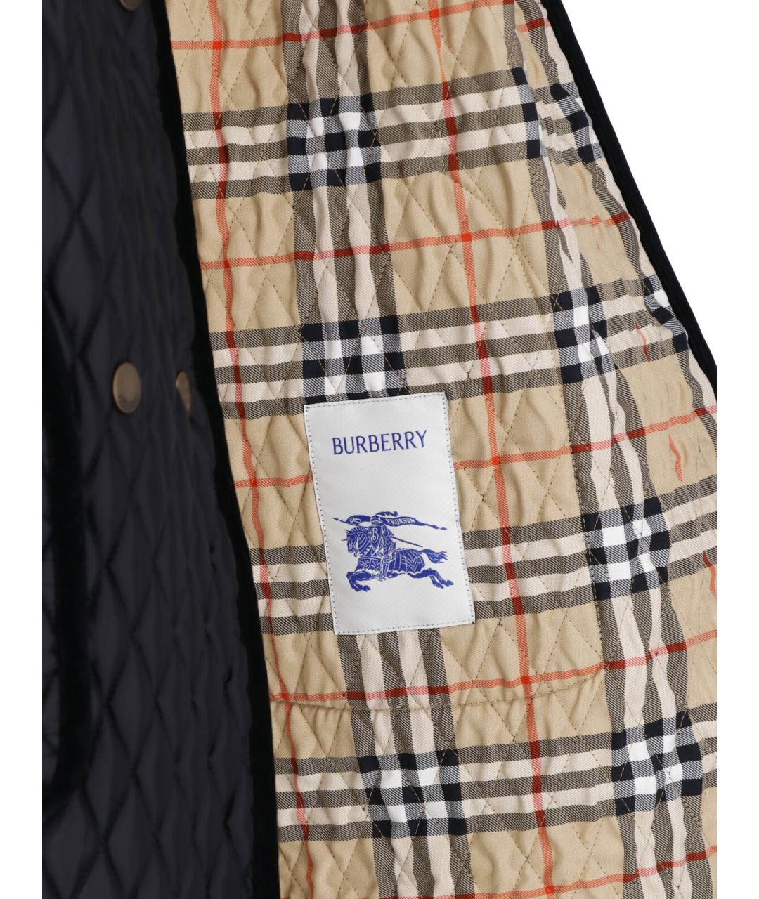 BURBERRY Черная полиамидовая куртка, фото 5
