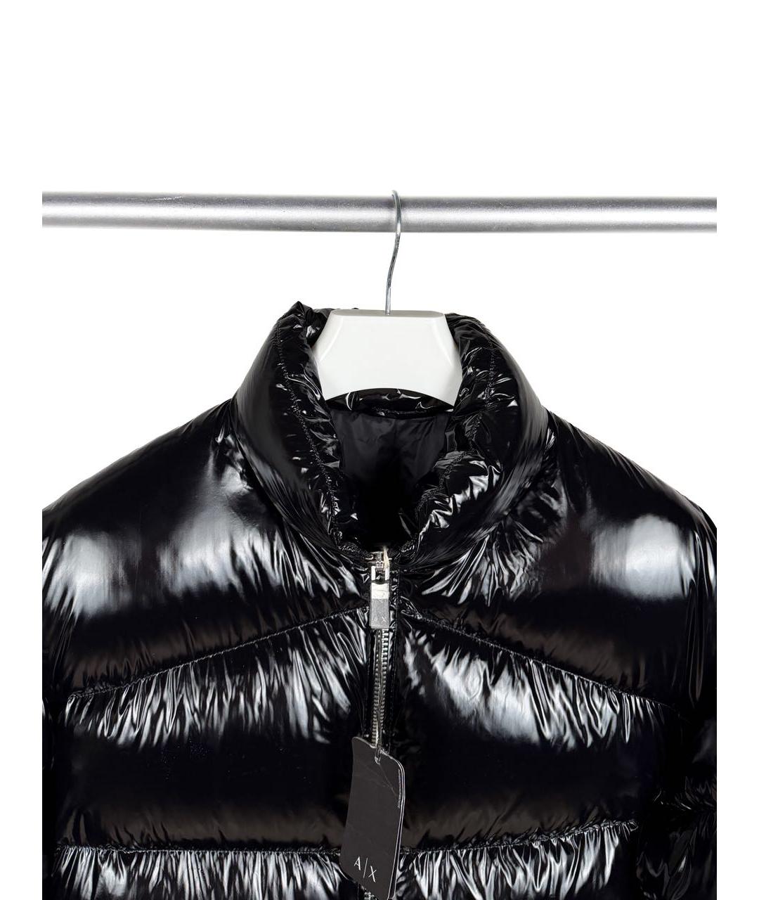 ARMANI EXCHANGE Черный полиамидовый пуховик, фото 4
