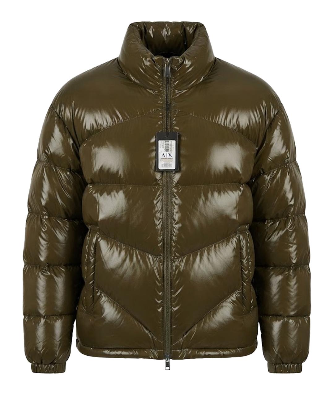 ARMANI EXCHANGE Хаки полиамидовый пуховик, фото 1