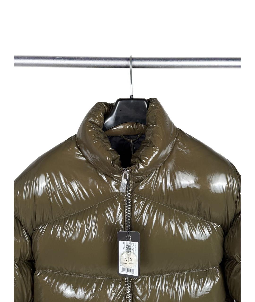 ARMANI EXCHANGE Хаки полиамидовый пуховик, фото 3