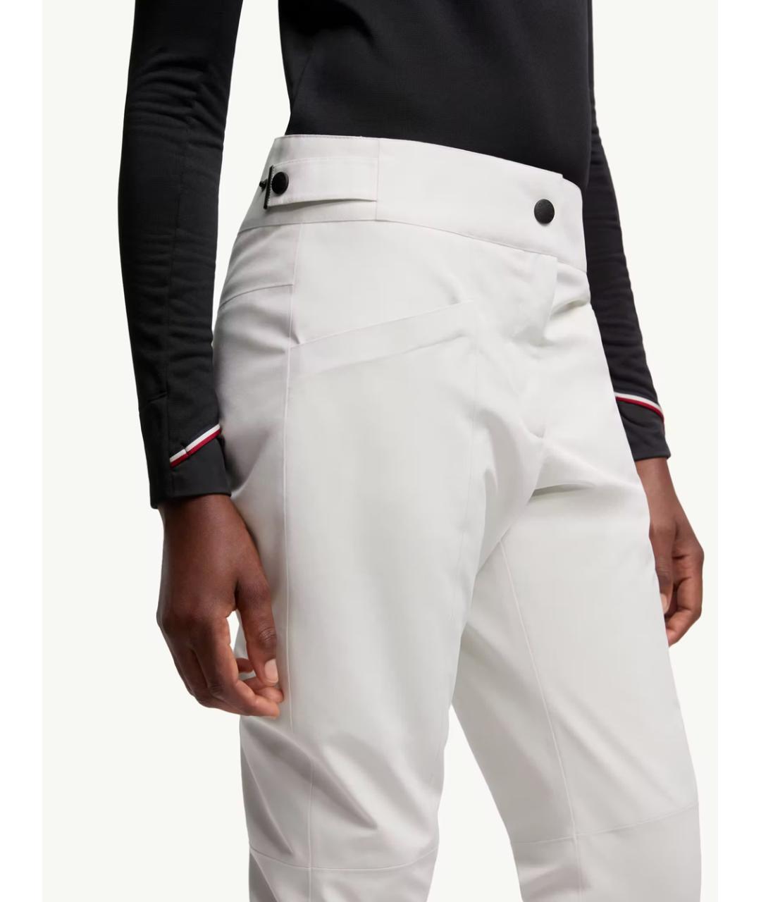 MONCLER Белые полиамидовые спортивные брюки и шорты, фото 5