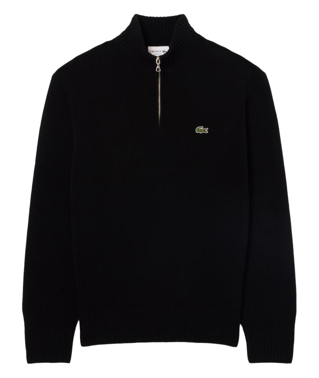 LACOSTE Черный шерстяной джемпер / свитер, фото 1