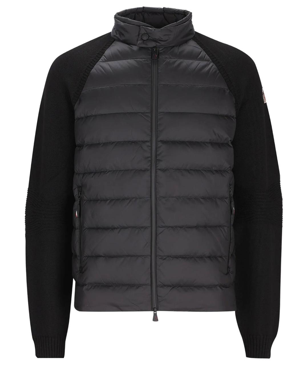 MONCLER Черный шерстяной кардиган, фото 1