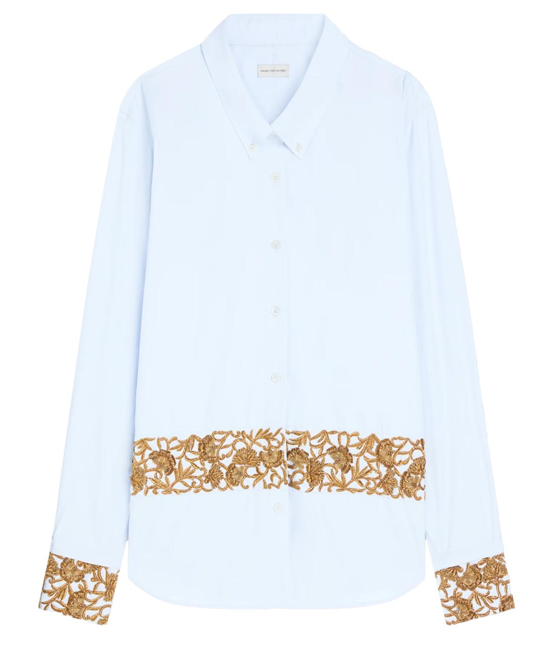 DRIES VAN NOTEN Голубая хлопковая рубашка, фото 1