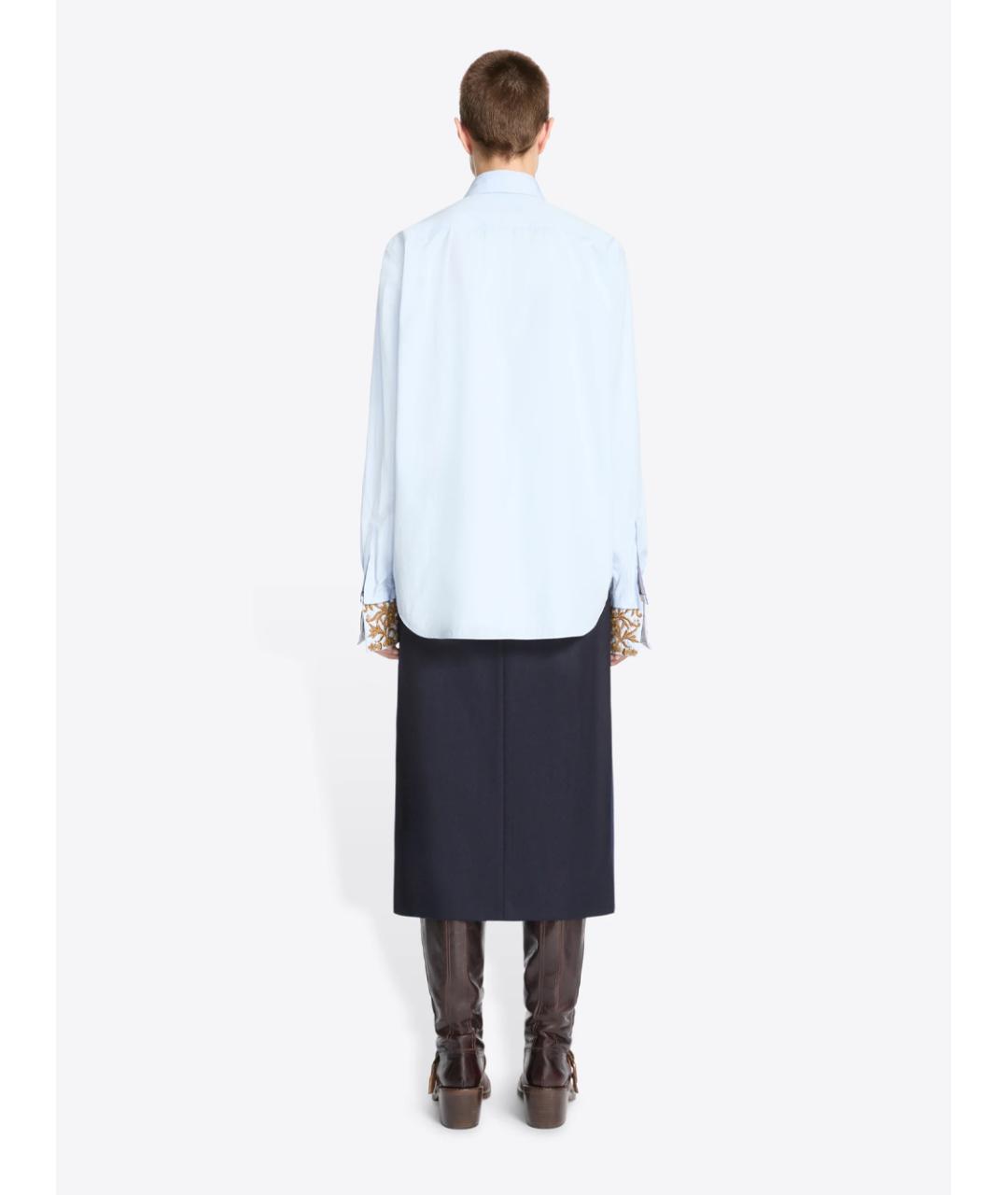 DRIES VAN NOTEN Голубая хлопковая рубашка, фото 3
