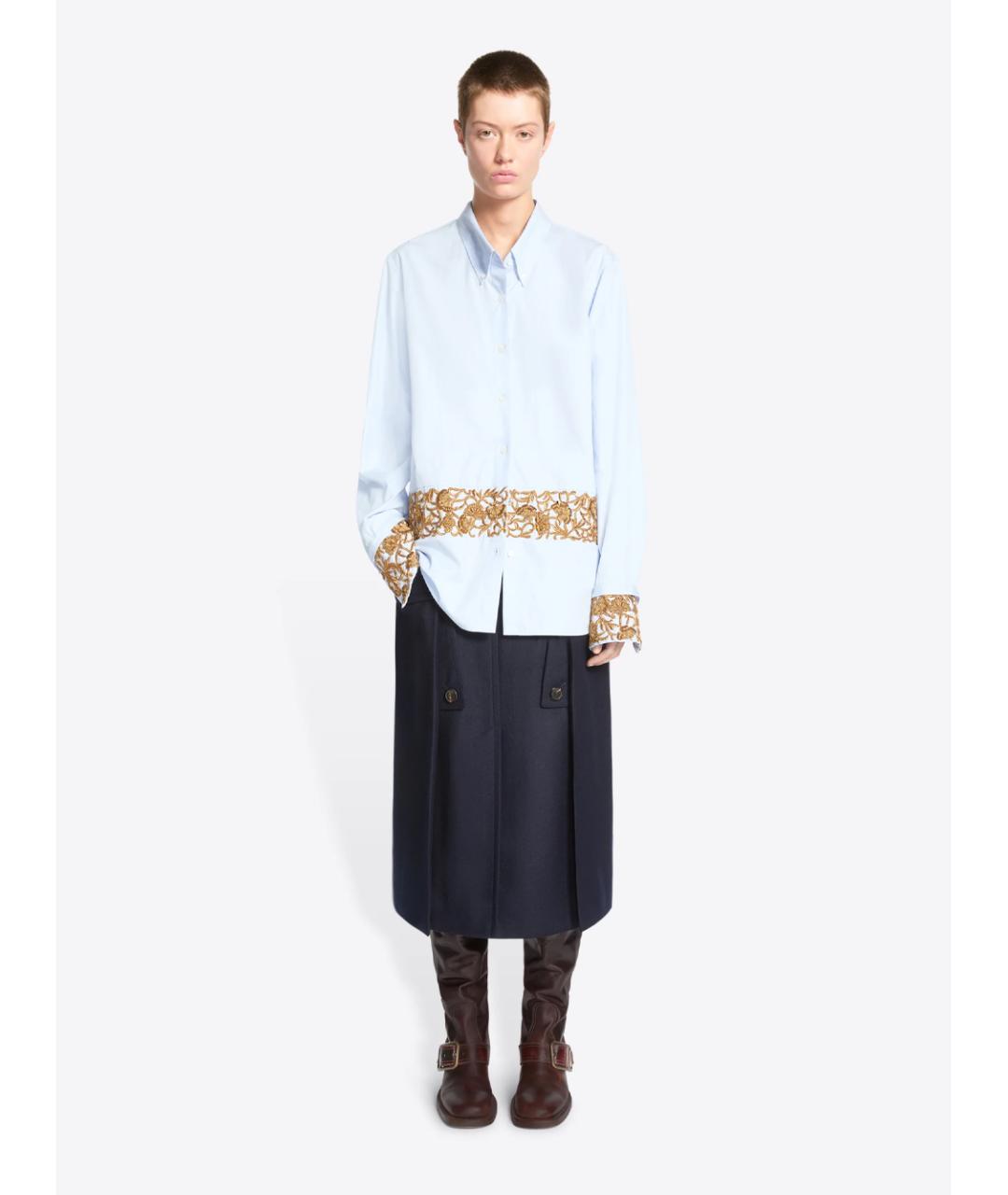 DRIES VAN NOTEN Голубая хлопковая рубашка, фото 2