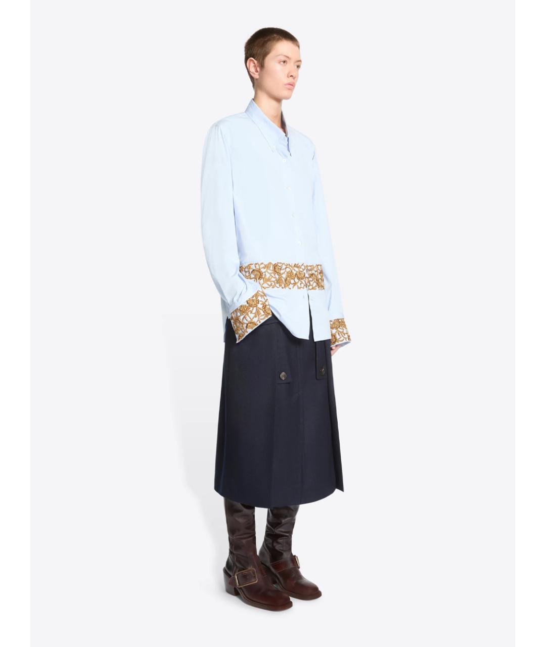 DRIES VAN NOTEN Голубая хлопковая рубашка, фото 4