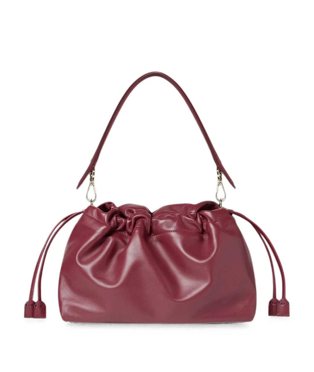 FENDI Бордовая кожаная сумка через плечо, фото 2