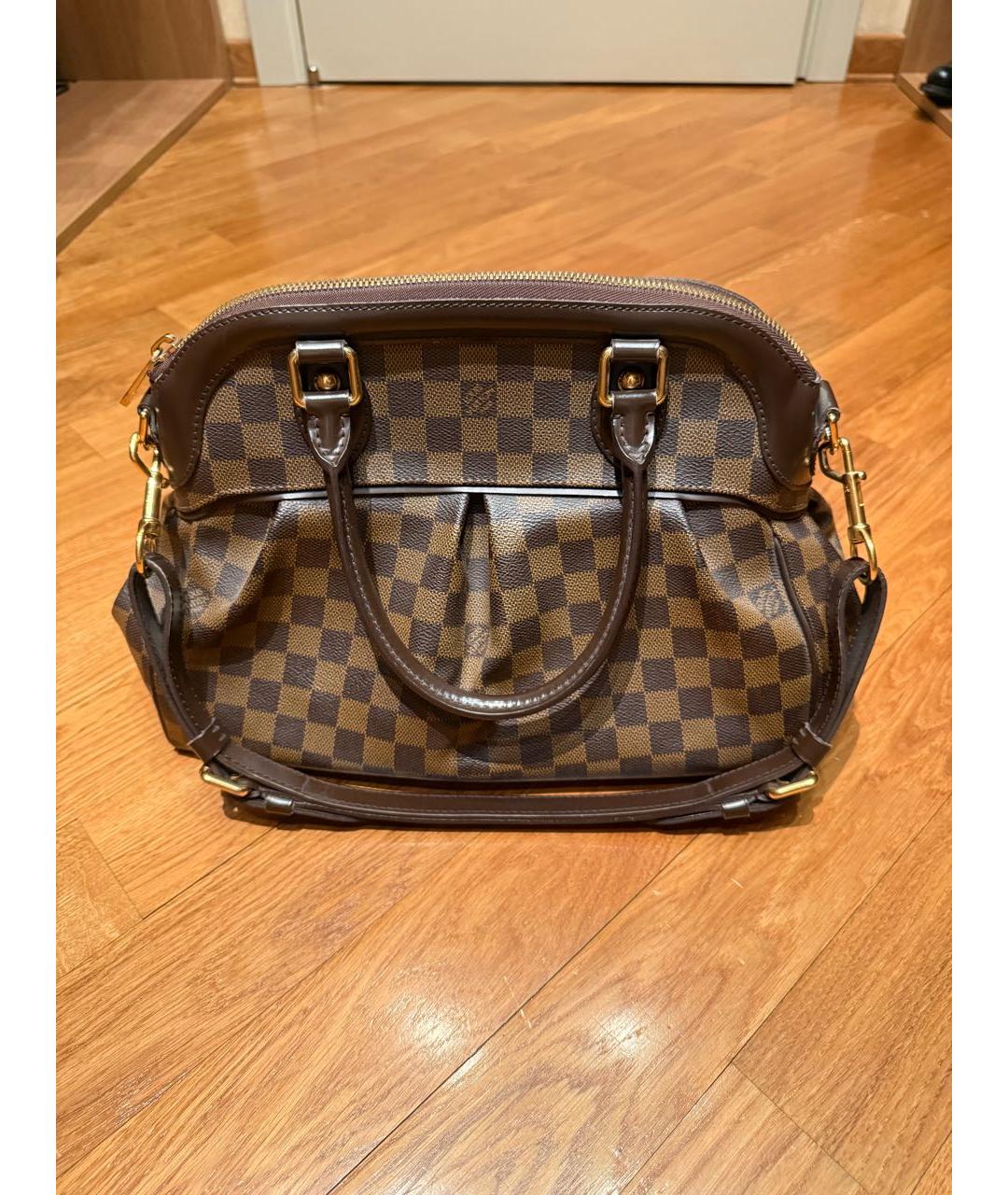 LOUIS VUITTON Коричневая сумка с короткими ручками из канвы, фото 9