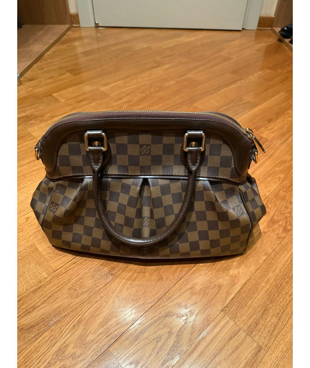 LOUIS VUITTON Коричневая сумка с короткими ручками из канвы, фото 3
