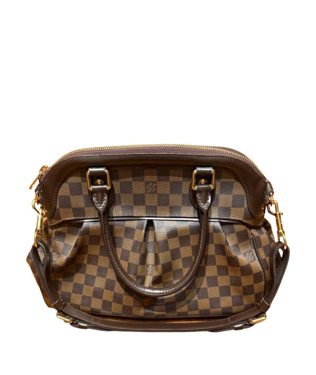 LOUIS VUITTON Коричневая сумка с короткими ручками из канвы, фото 1