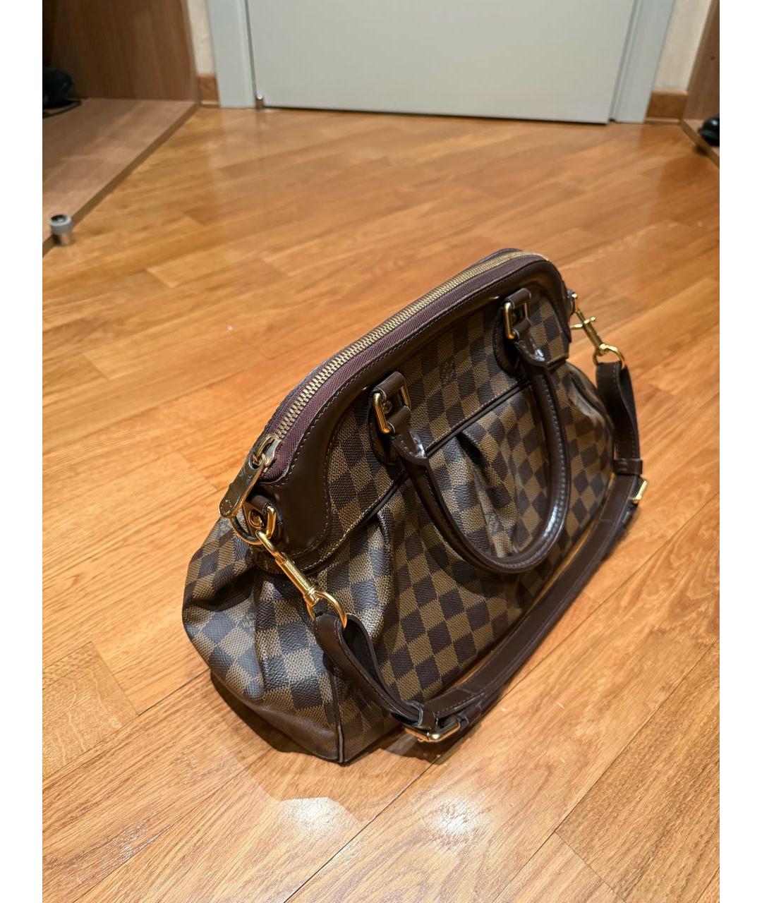LOUIS VUITTON Коричневая сумка с короткими ручками из канвы, фото 2