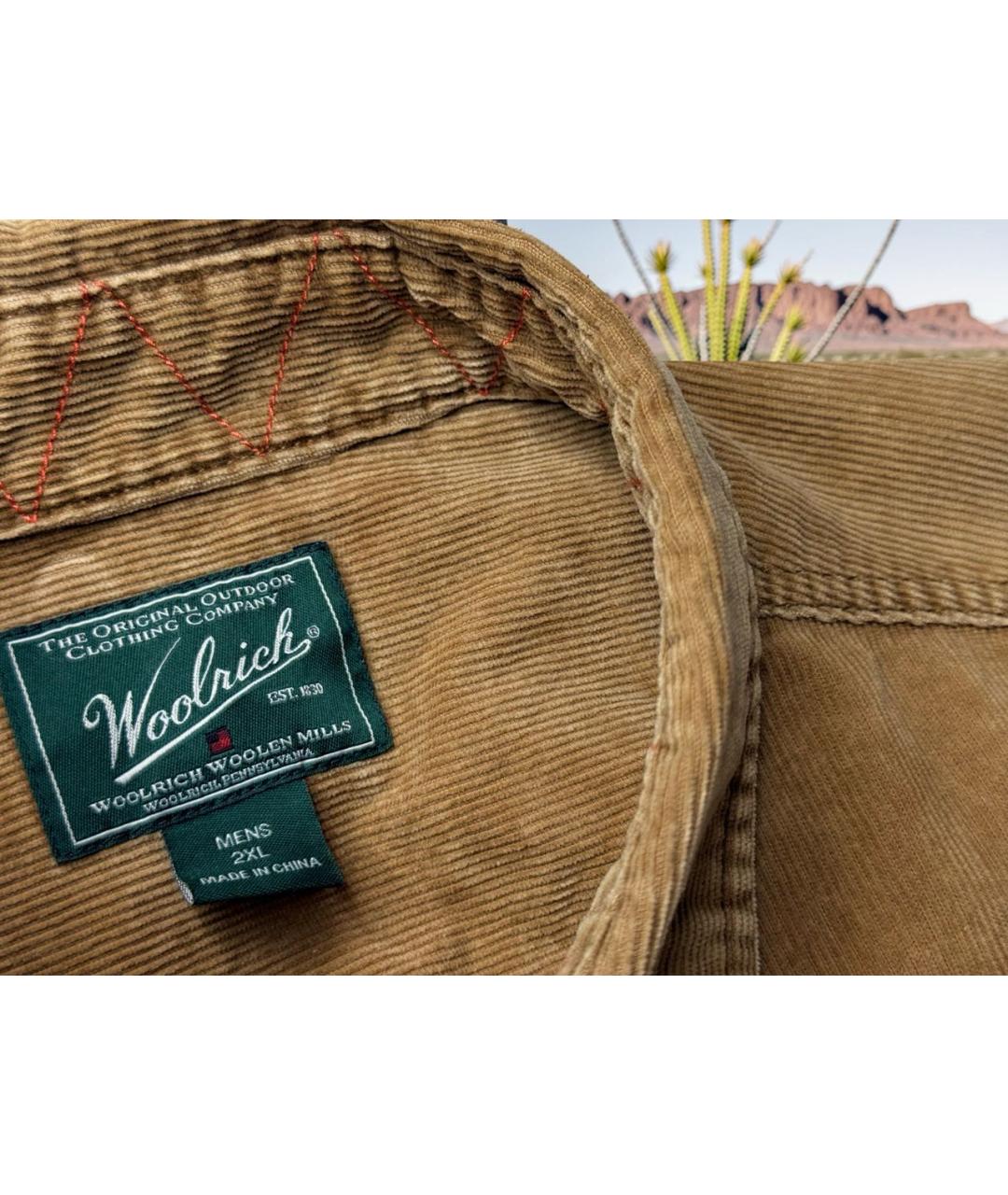 WOOLRICH Горчичная хлопковая кэжуал рубашка, фото 3