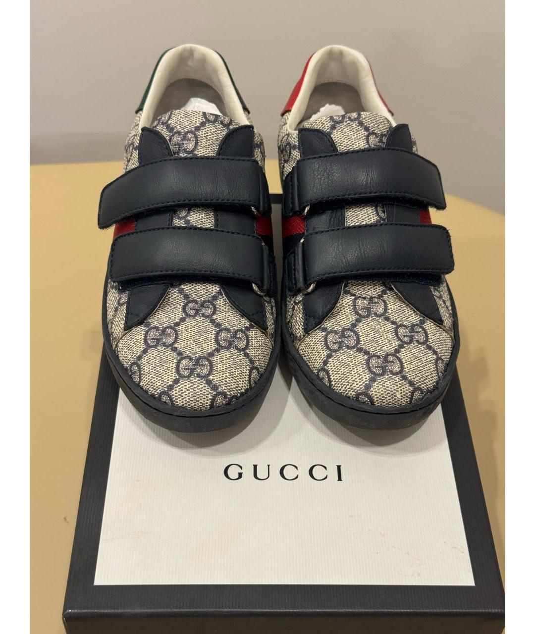 GUCCI Темно-синие кеды, фото 2